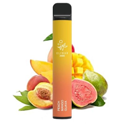 Одноразова POD система ELF BAR 2000 Peach Mango Guava на 2000 затяжок - купити
