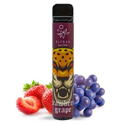 Одноразова POD система ELF BAR Lux1500 Strawberry Grape на 1500 затяжок
