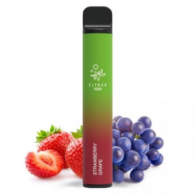 Одноразова POD система ELF BAR 2000 Strawberry Grape на 2000 затяжок - купити
