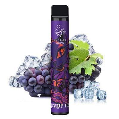 Одноразова POD система ELF BAR Lux2000 Grape Ice на 2000 затяжок - купити