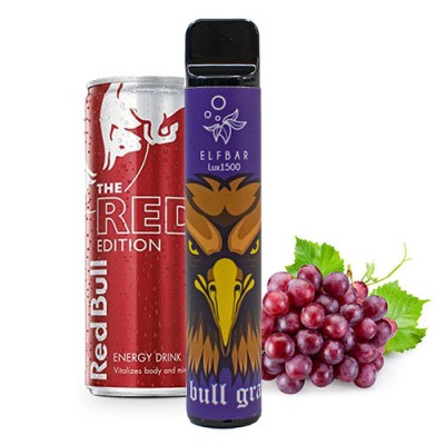 Одноразова POD система ELF BAR Lux1500 Red bull Grapes на 1500 затяжок - купити