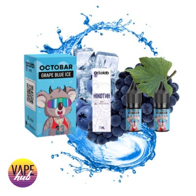 Набір Octo Bar NFT Salt 10 мл 50 мг - ﻿Grape Blue Ice - купити